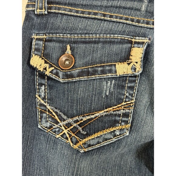 BKE Sabrina Stretch Bootcut Jeans Size 26R X 31.5 Western Grunge Denim Stitching - Picture 8 of 14